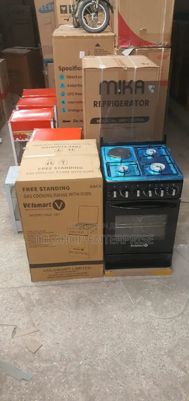 50*55 Volsmart 3+1 JET Standing Cooker With Electric Oven