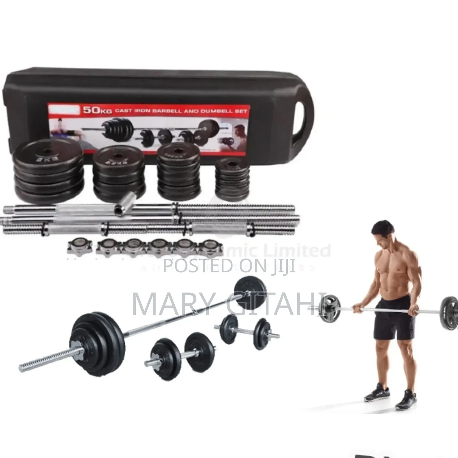 50kgs Set Dumbbells/Barbell With a Portable Case
*