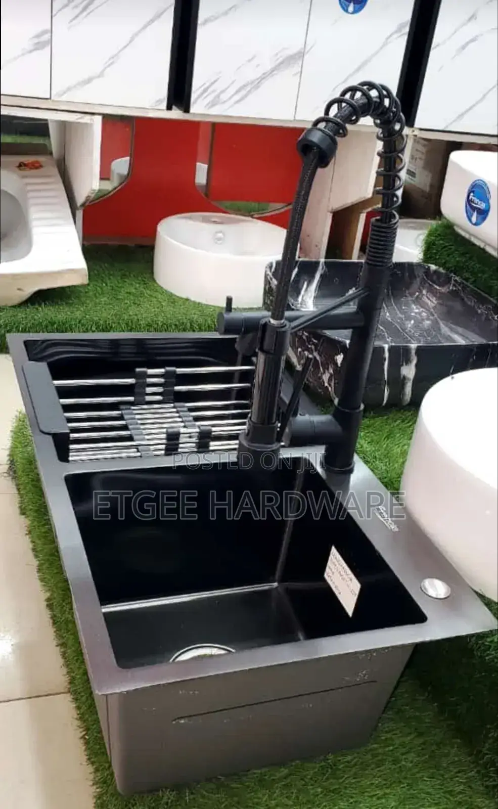 Black Kitchen Sink and Tap Mixer Brimix Classy
