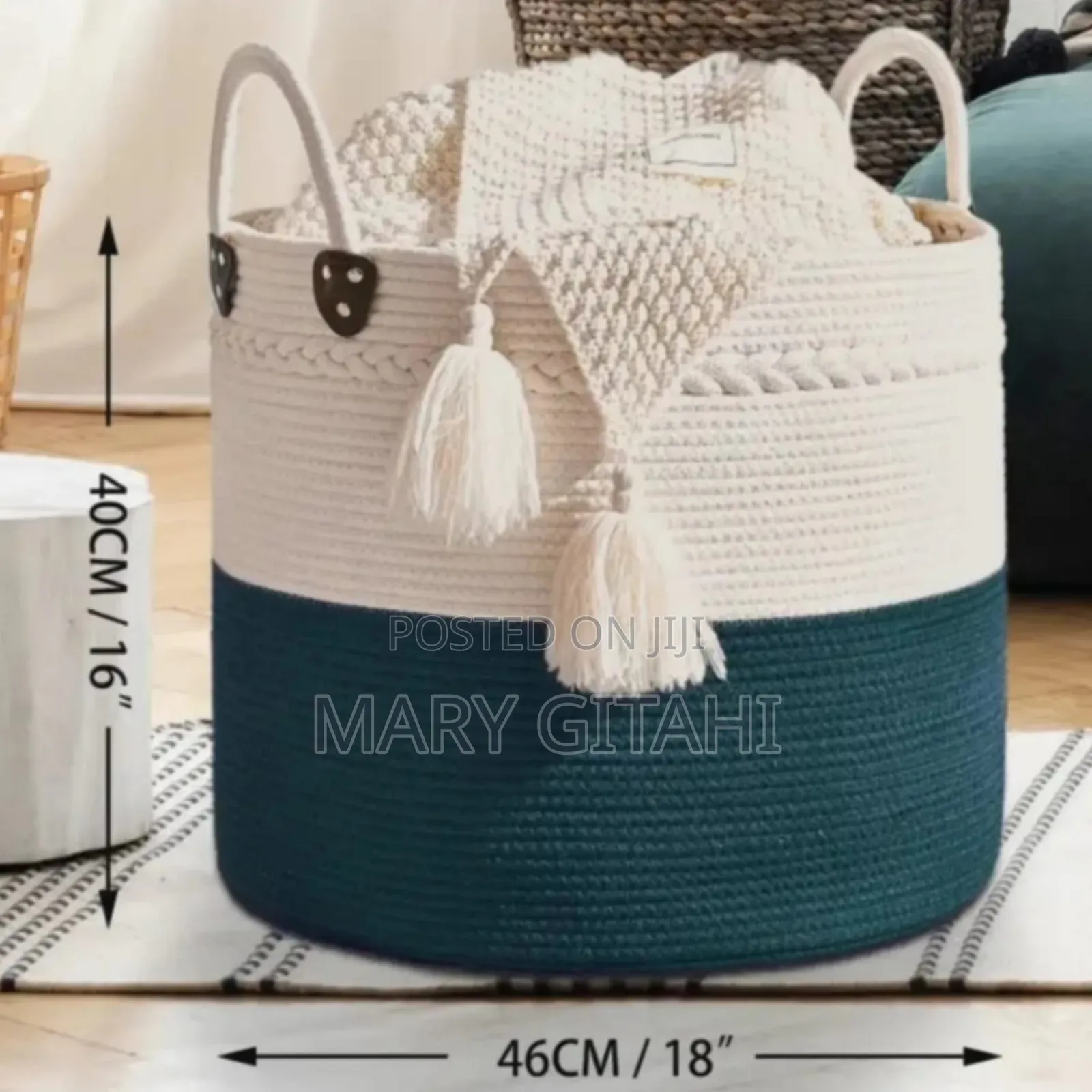 Cotton Rope Basket.