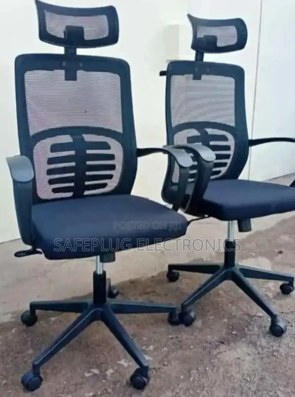 Secretarial Mesh Office Chair With Headrest Black Beautif