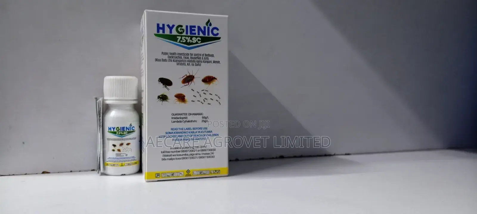 Hygienic Pesticide 7.5% Sc 20ml 100ml Cocroach,Bedbugs Fly