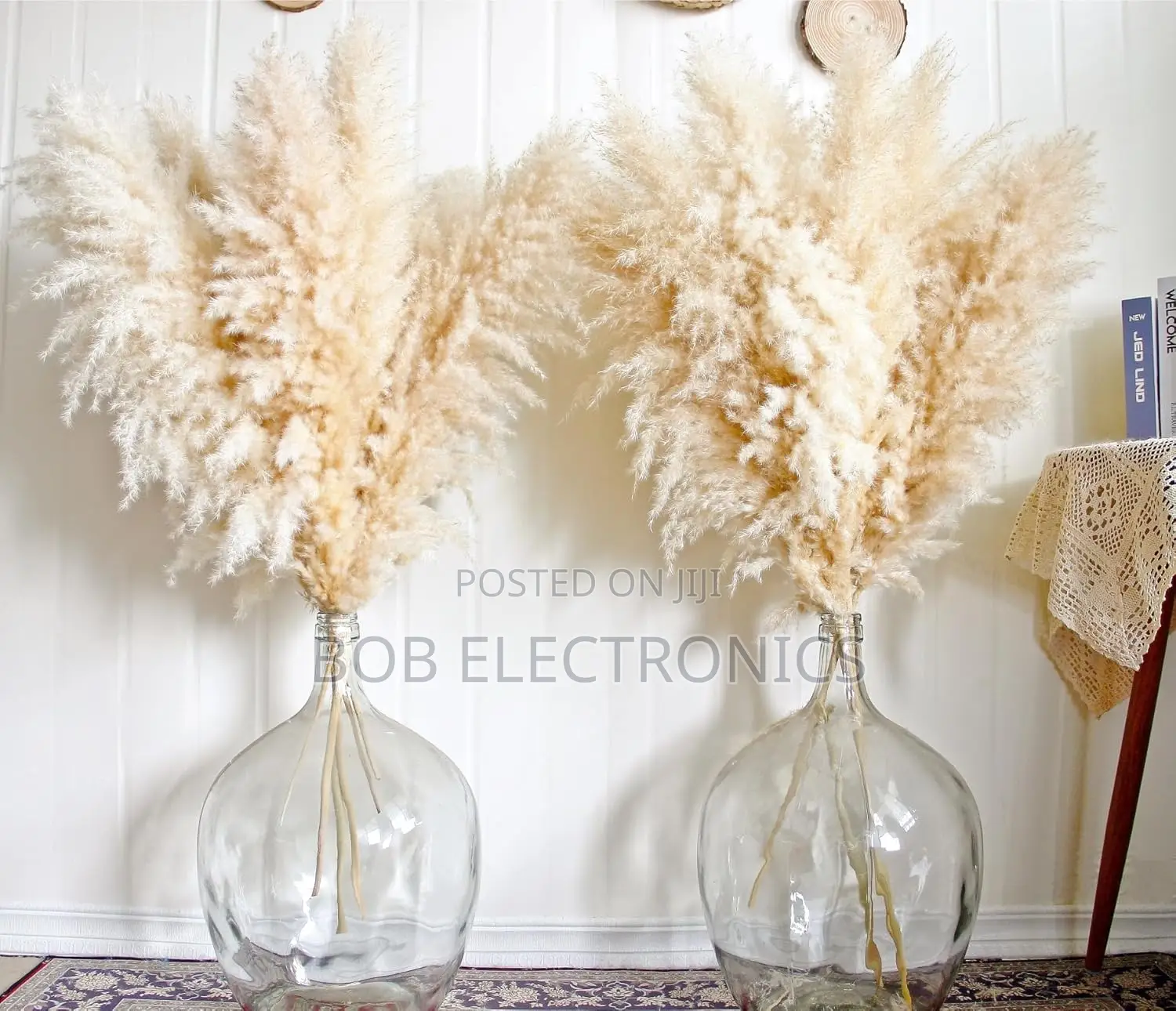 1.4m Long Natural Fluffy Pampas Grass