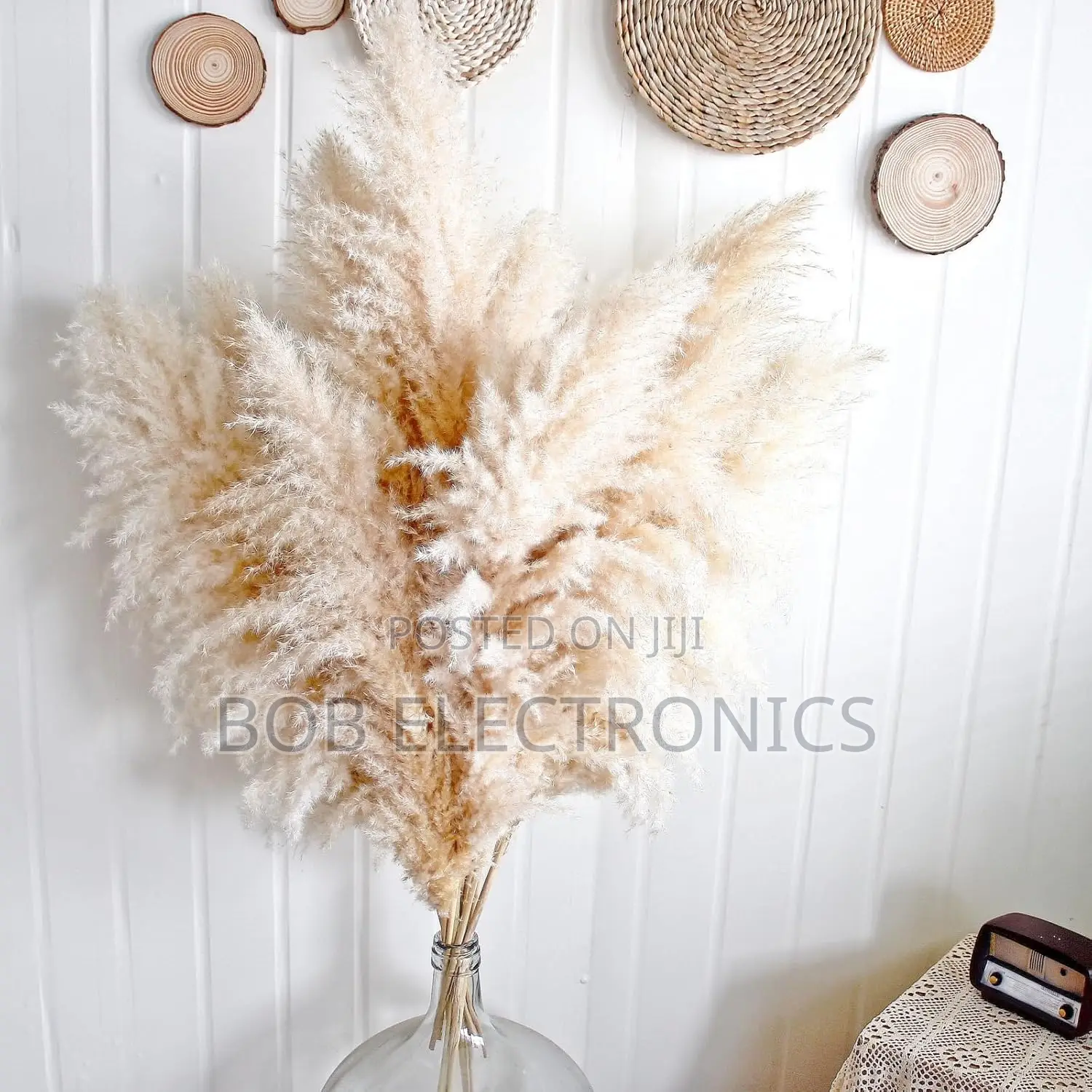1.4m Long Natural Fluffy Pampas Grass