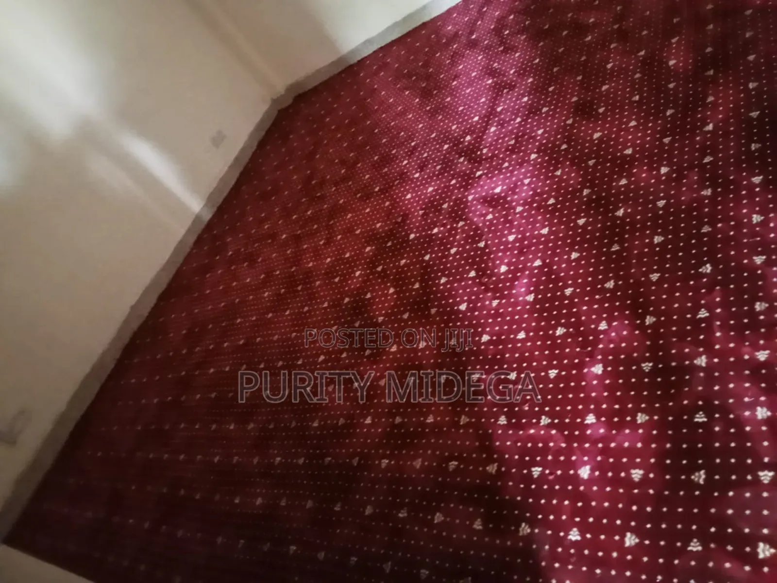 Red Dotted Wall to Wall Carpets