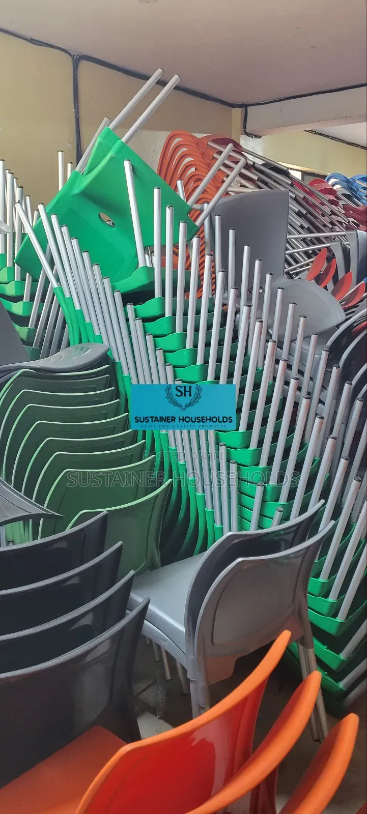 Plastic Chairs With Metal Legs Stock Available