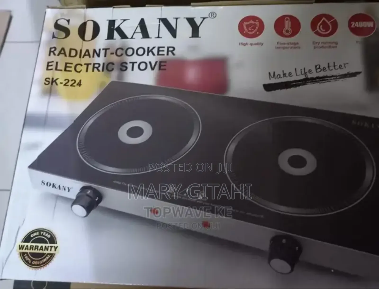 *Sokany Electric Induction Double Cooker