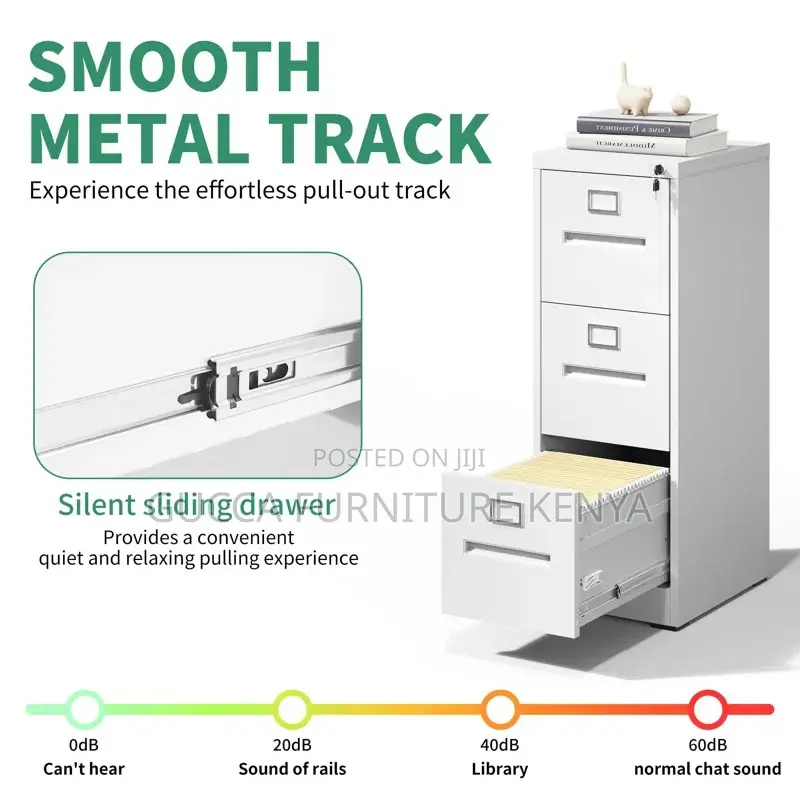 Cabinets:Heavy Duty Vertical 3 Drawer Metal File Cabinet