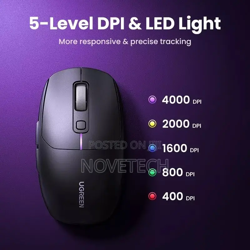 UGREEN Wireless Gaming Mouse Bluetooth 5.0 2.4G 6 Buttons