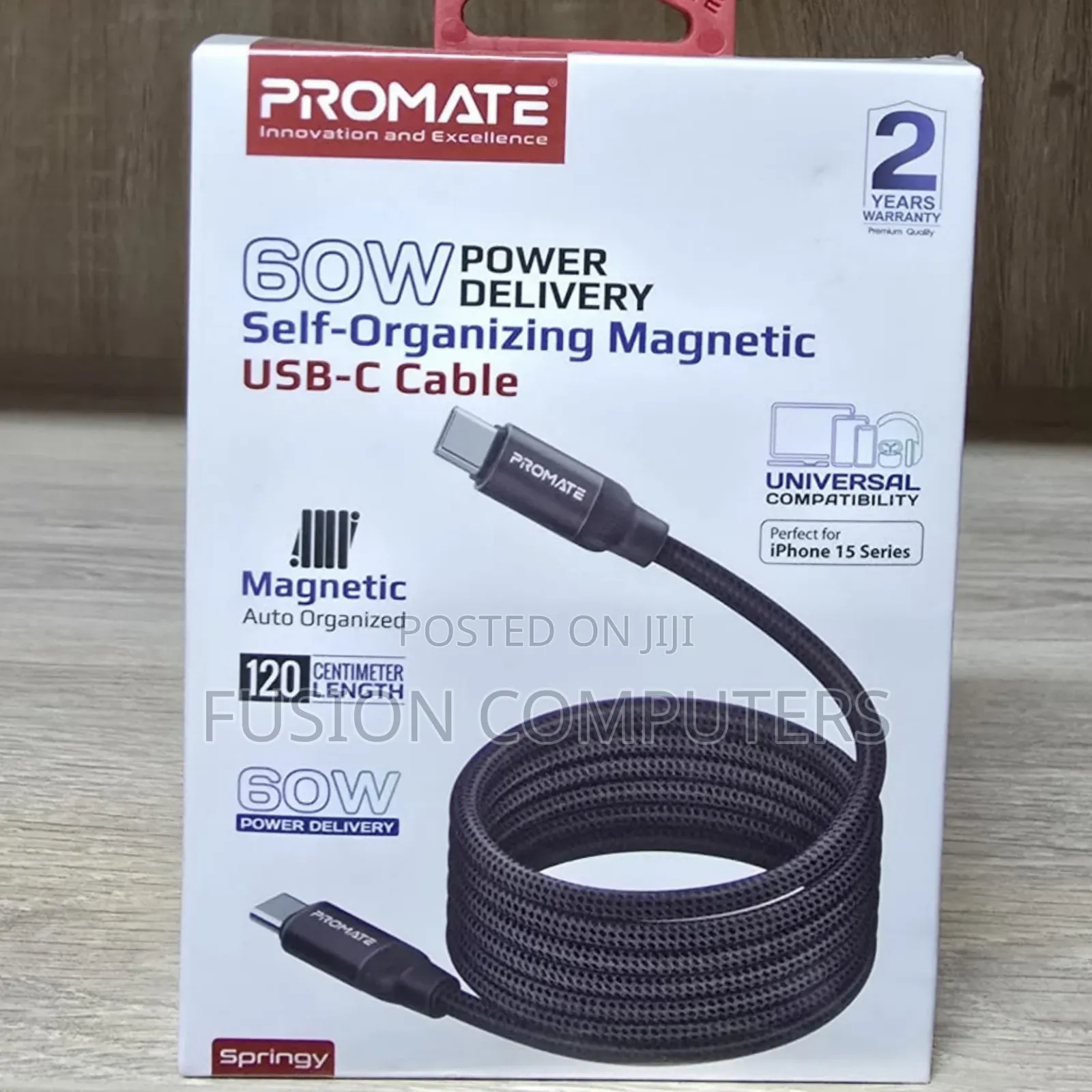 Promate Usb-C Cable 1.2M 60W
