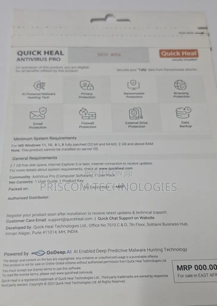 Quick Heal 5 User 1 Year Subscription Antivirus