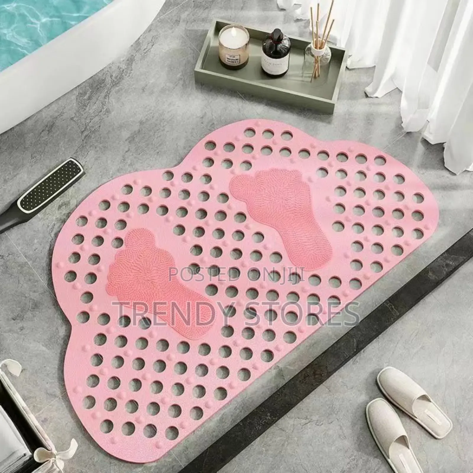 Pink 48*78cm Antislip Bathroom Mat