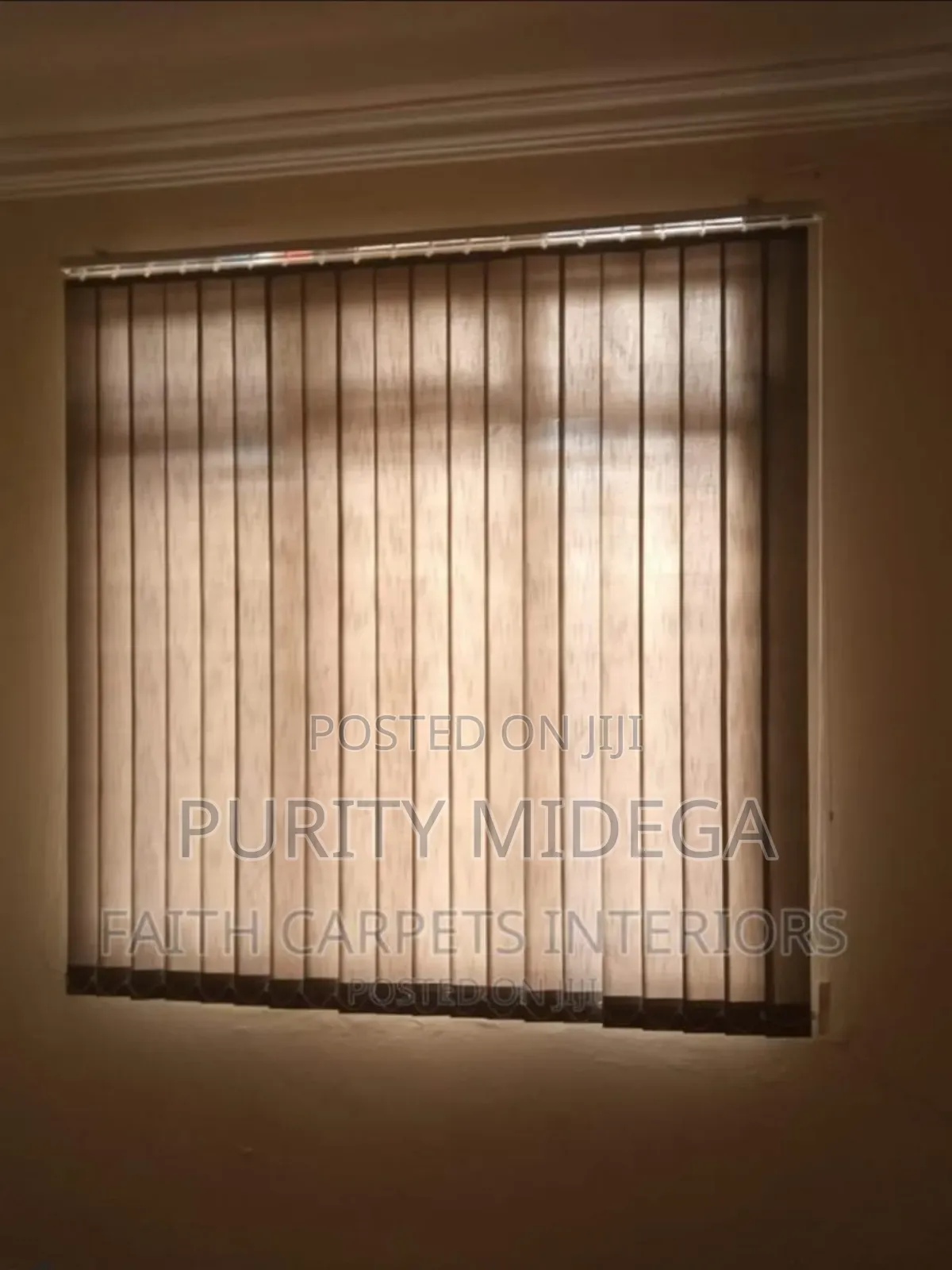 Brown Vertical Blinds Office Windows Blinds