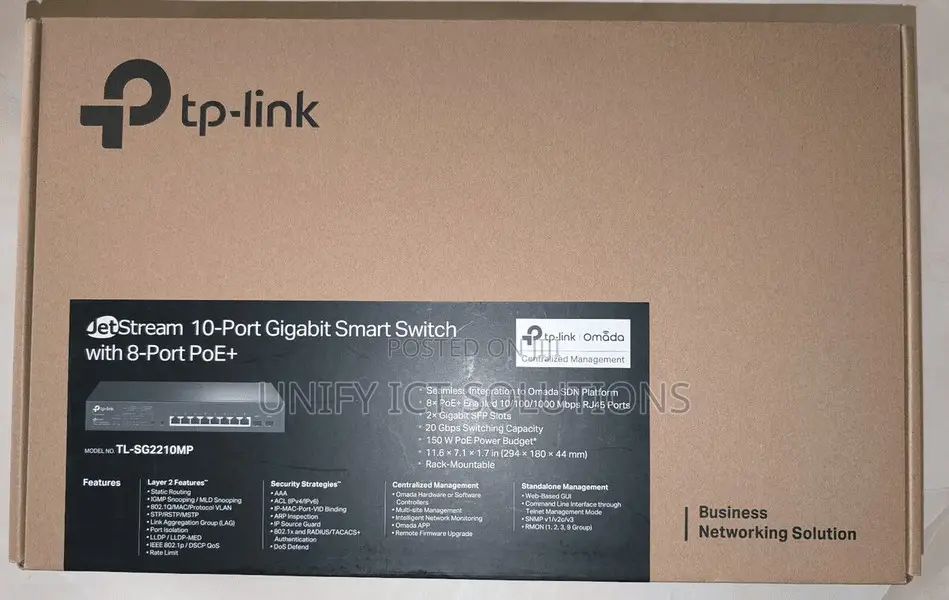 Tp-Link Jetstream 10-Port Gigabit Smart Switch (TL-SG2210MP)