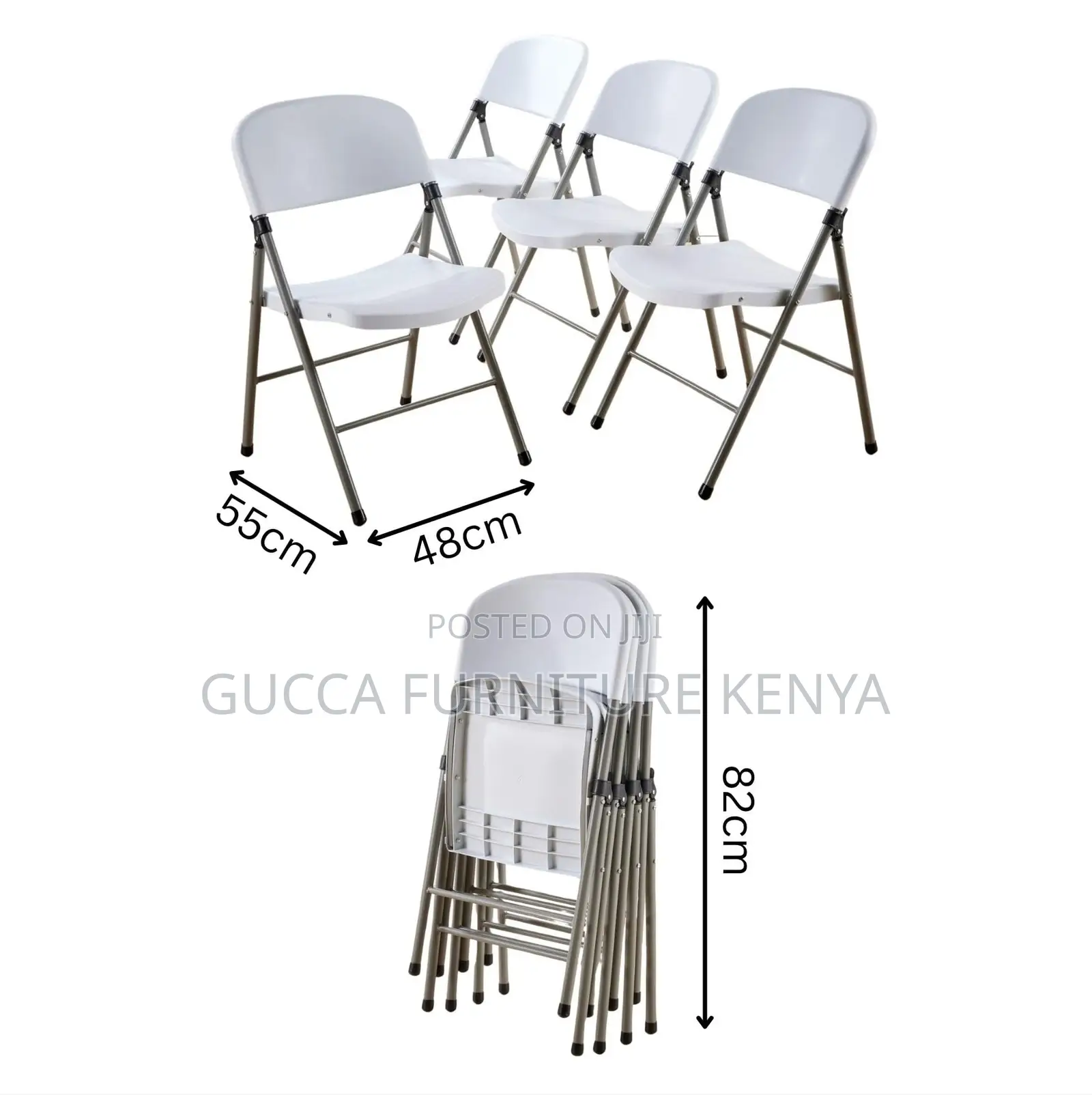 Office Chairs: Foldable White Easy Carry Heavy Duty Chair