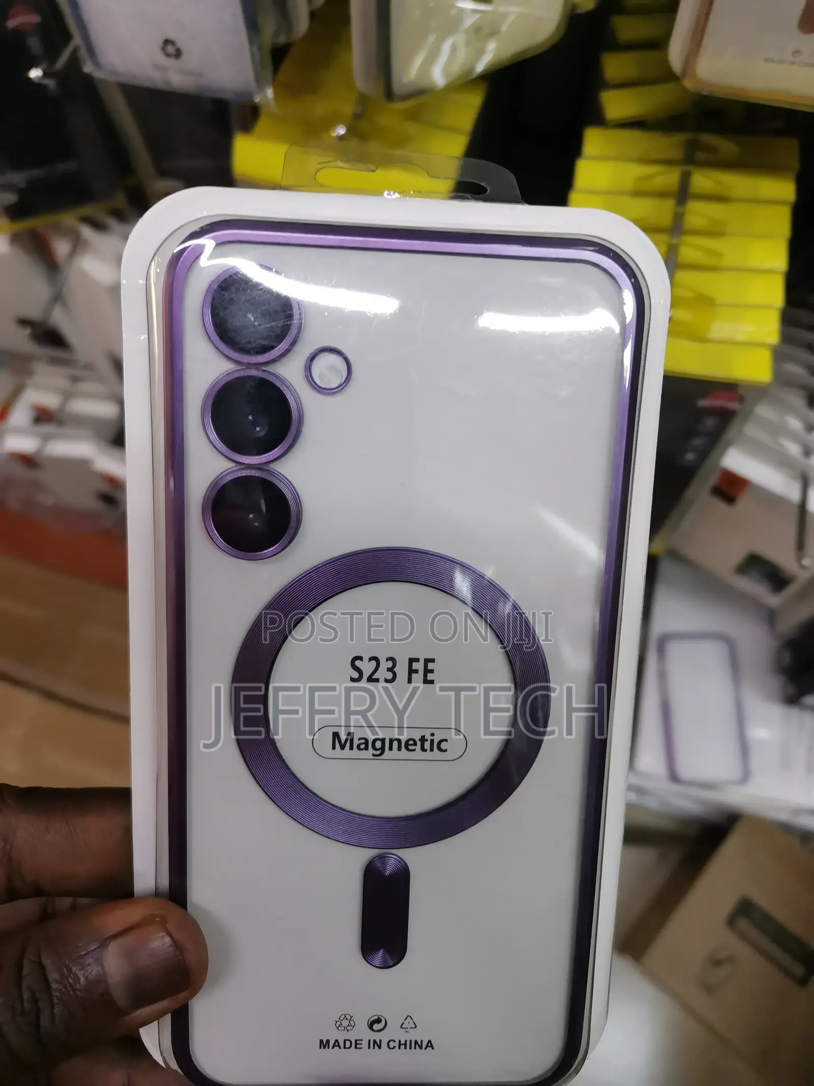 Purple Electroplated Samsung Galaxy S23 Fe Case With Magsafe
