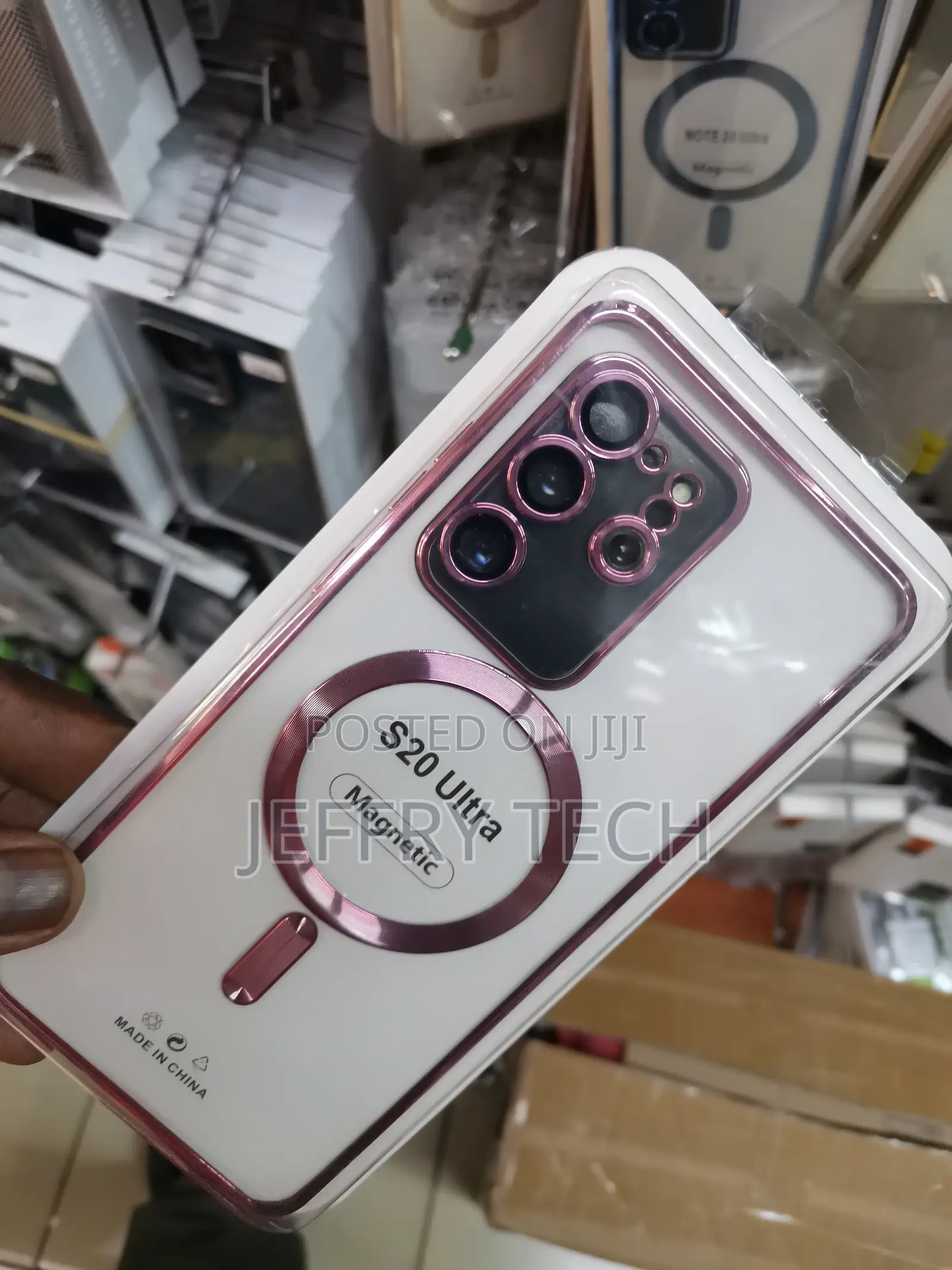 Pink Electroplated Galaxy S20 Ultra Magsafe Case
