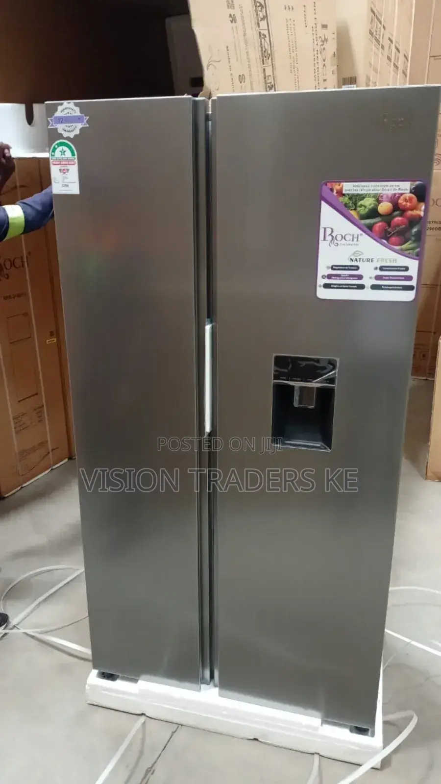 Roch Side By Side 439litres RFR-540SBW-B Refrigerator