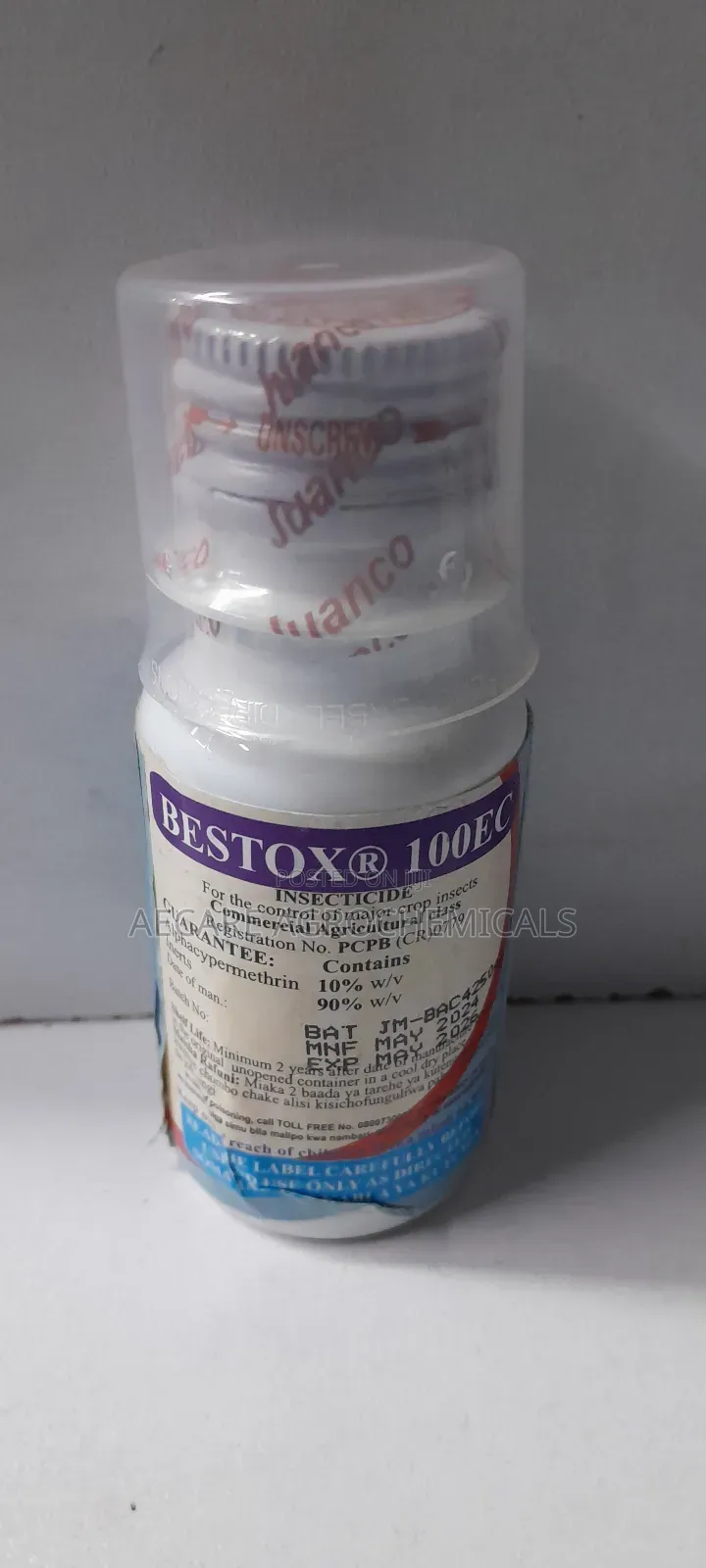 Bestox 100ec Insecticide 50ml, 100ml, And 1LITRE