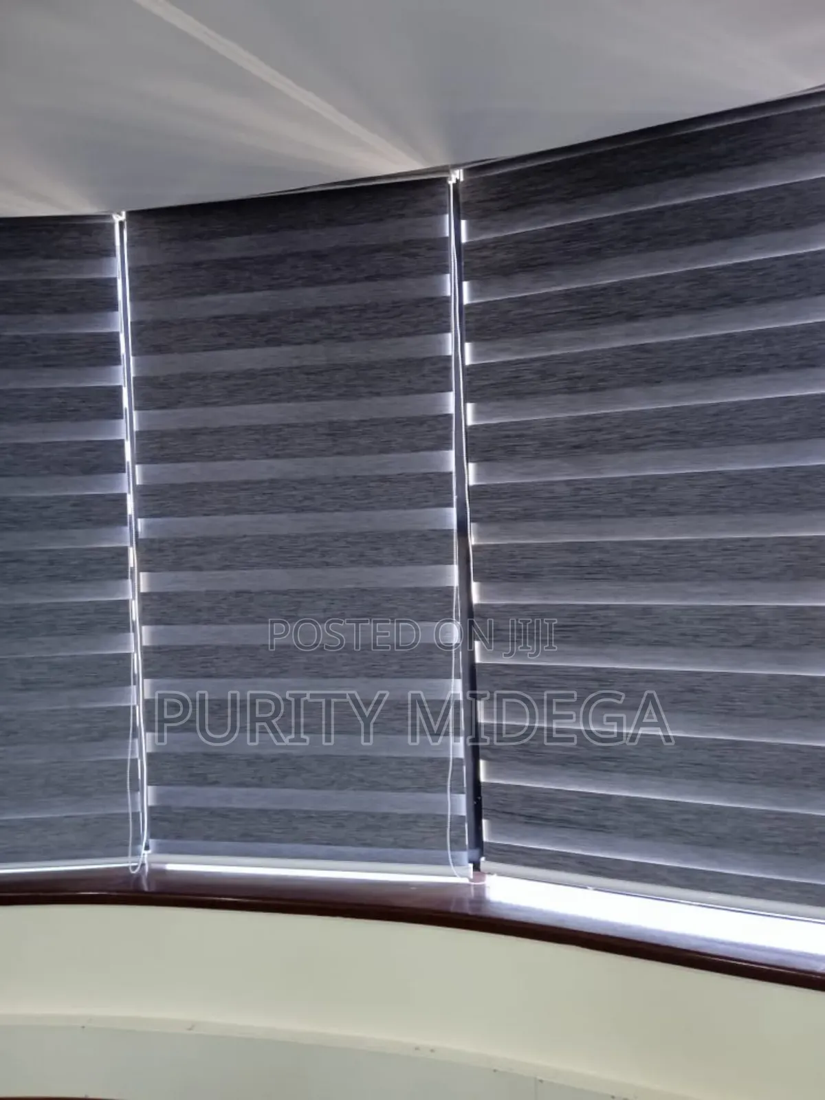 Dark Grey Fabrics Zebra Blinds