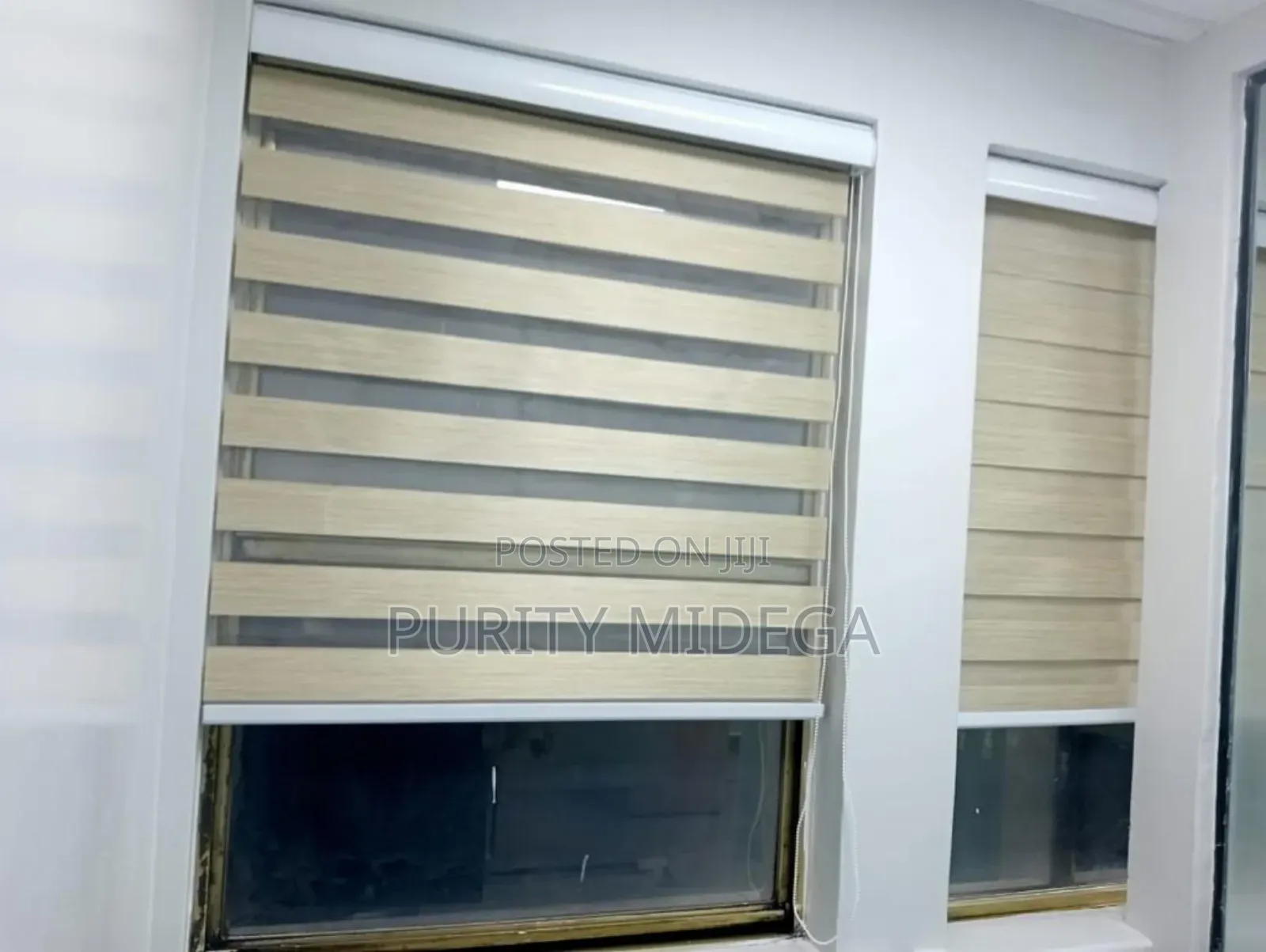 Cream Zebra Blinds/ Horizontal Blinds