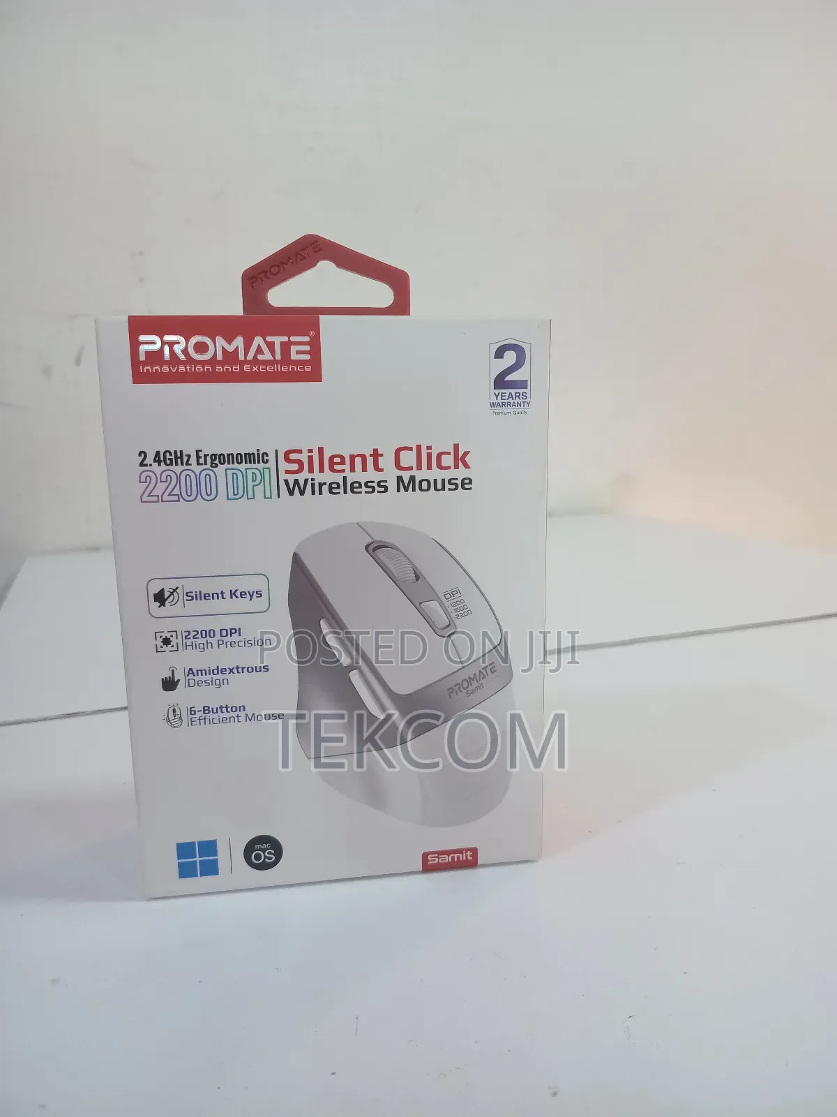 Samit.Black / Gold / White Promate Mouse