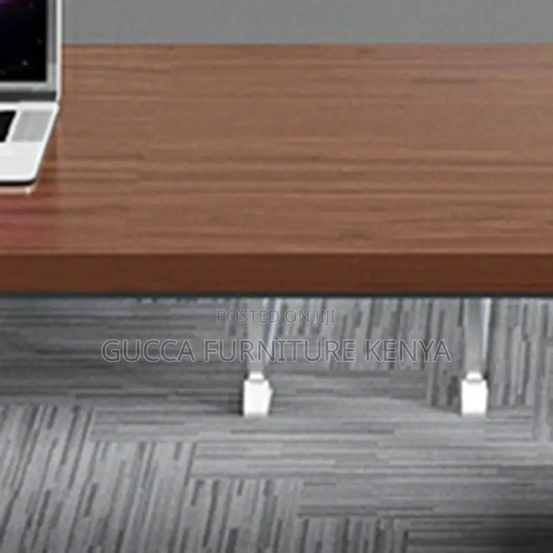 Office Tables:2400mm Sturdy Black Iron Base Boardroom Table