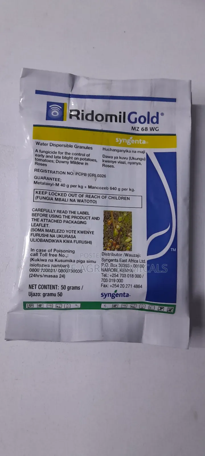 Ridomil-gold Fungicide 50g,  250G And 1kg