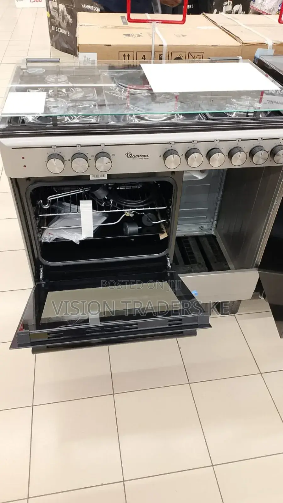 Ramtons RF/496- 60*90 Standing Cooker With Gas Compartment
