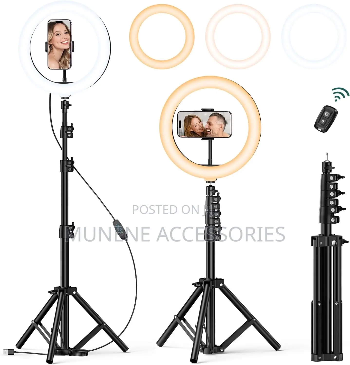 10" Selfie Ring Light With 2.1m Tripod Stand Phone Holder