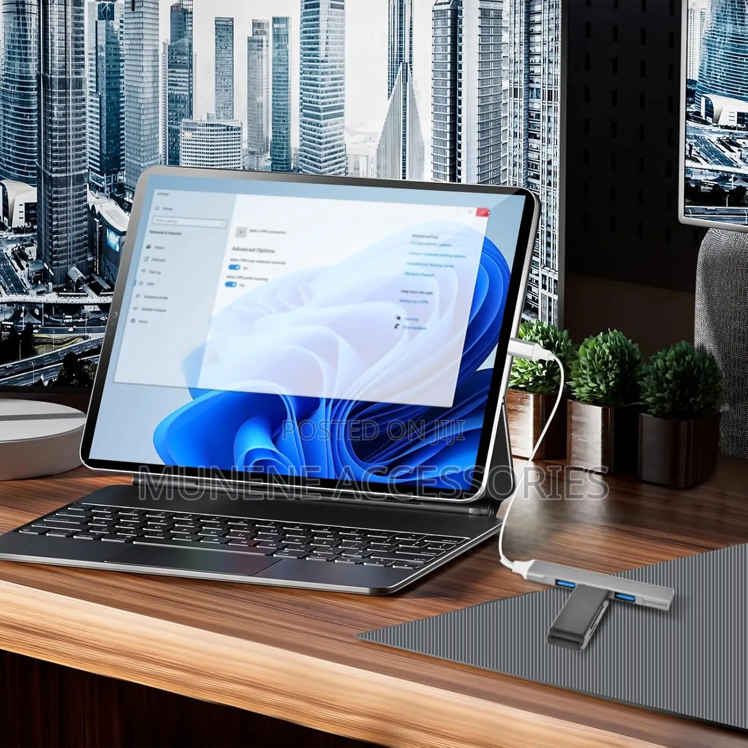 Alum USB C to USB a 3.0 Adapter 4 Ports Type C Plug and Play