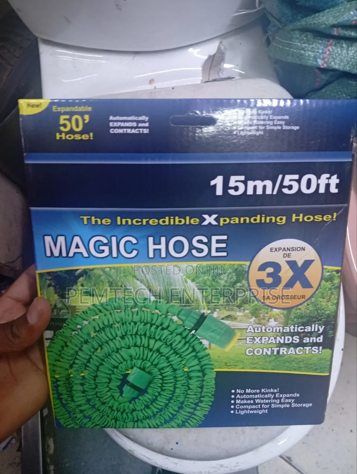 3 X Expandable Garden Hose Pipe With Spray Gun