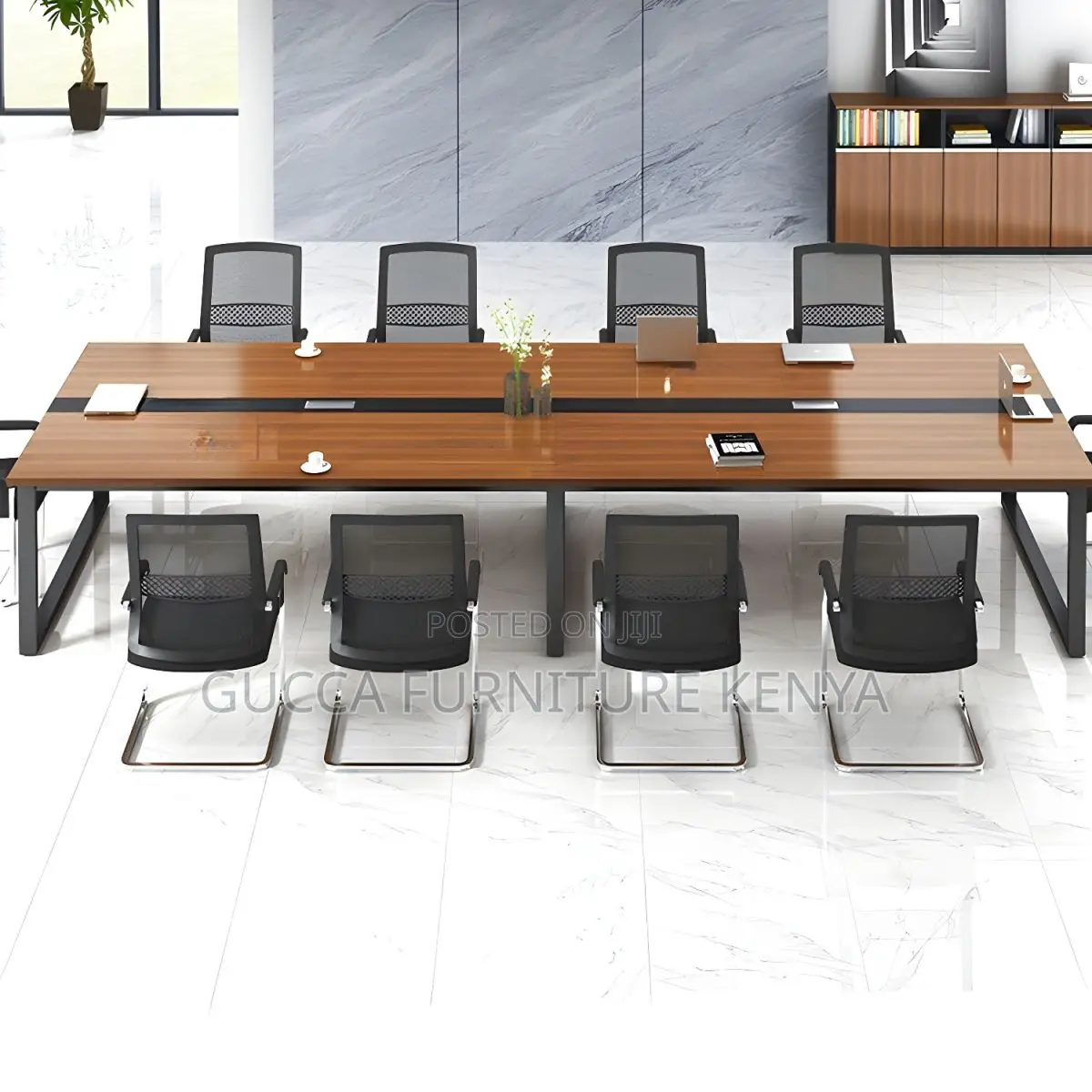Office Tables:240cm Modern Brown Conference Meeting Table