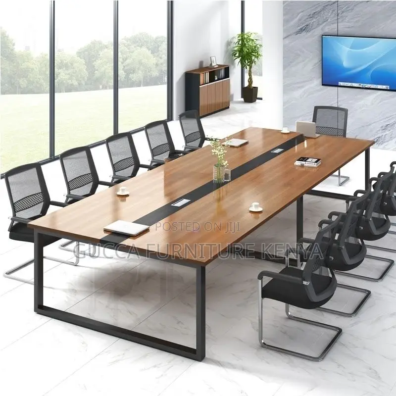 Office Tables:240cm Modern Brown Conference Meeting Table