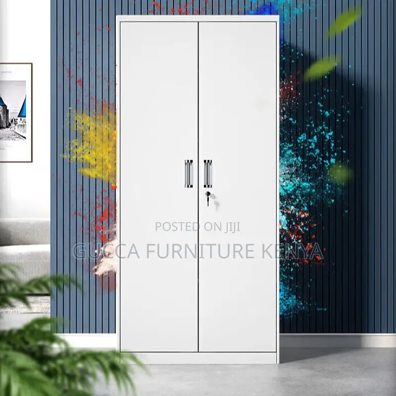 Cabinets:2-Full Steel Door Office Console Storage Cabinet