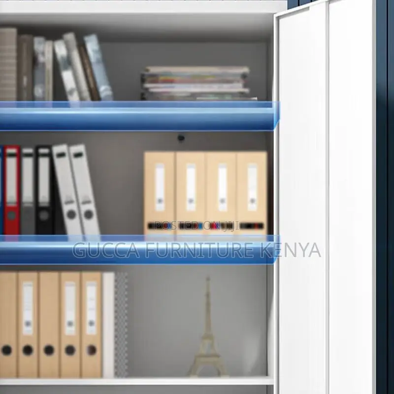 Cabinets:2-Full Steel Door Office Console Storage Cabinet