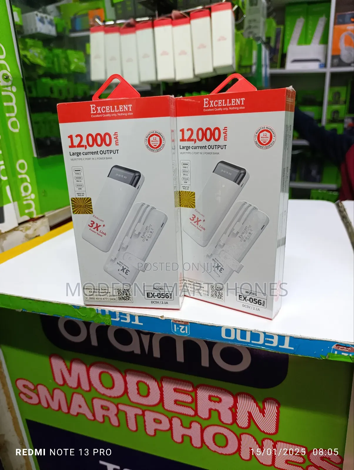 12000mah Excellent Portable Power Bank