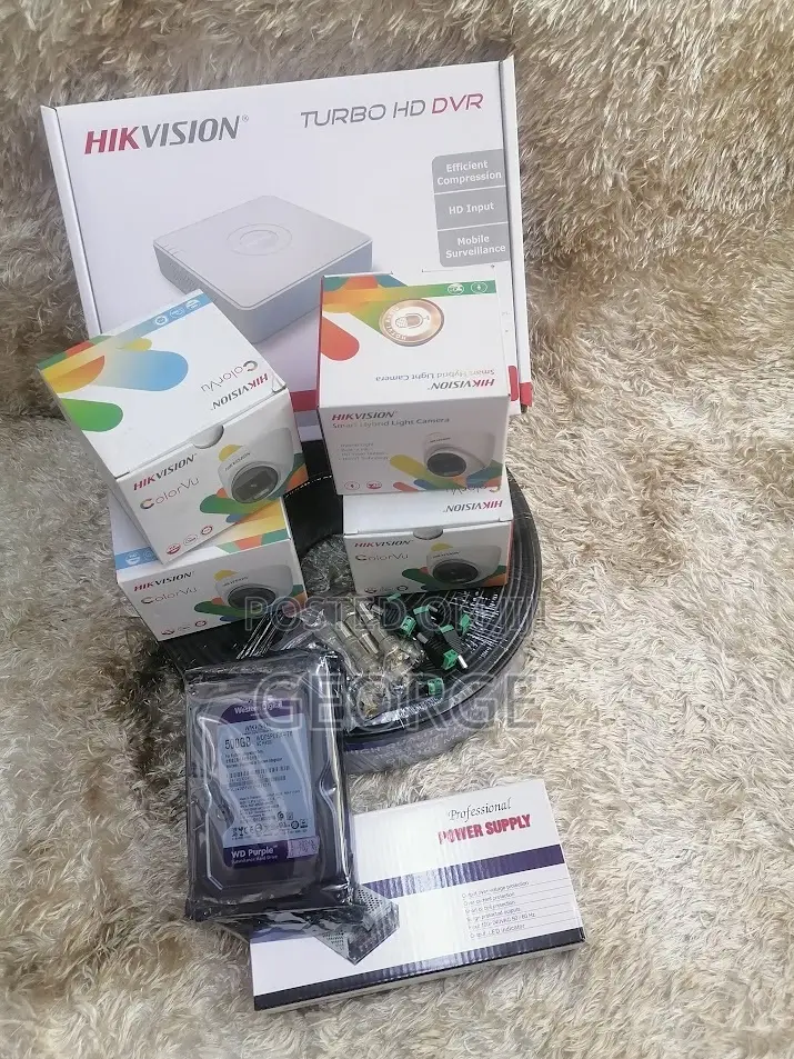 Complete Hikvision 4 1080P 2MP Colorvu CCTV Cameras