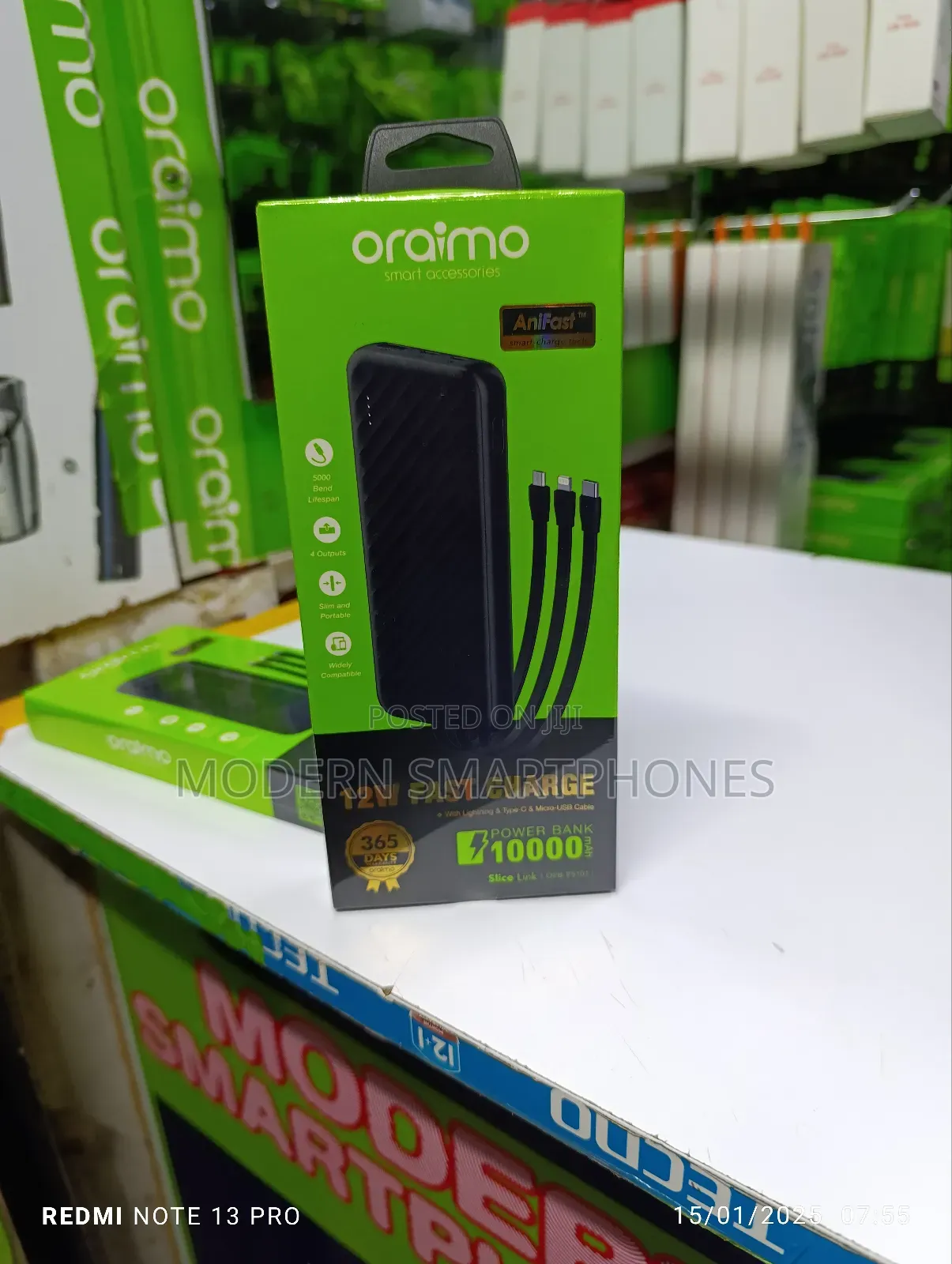 Oraimo Slice Link 10000mah 12W Power Bank
Powerbank