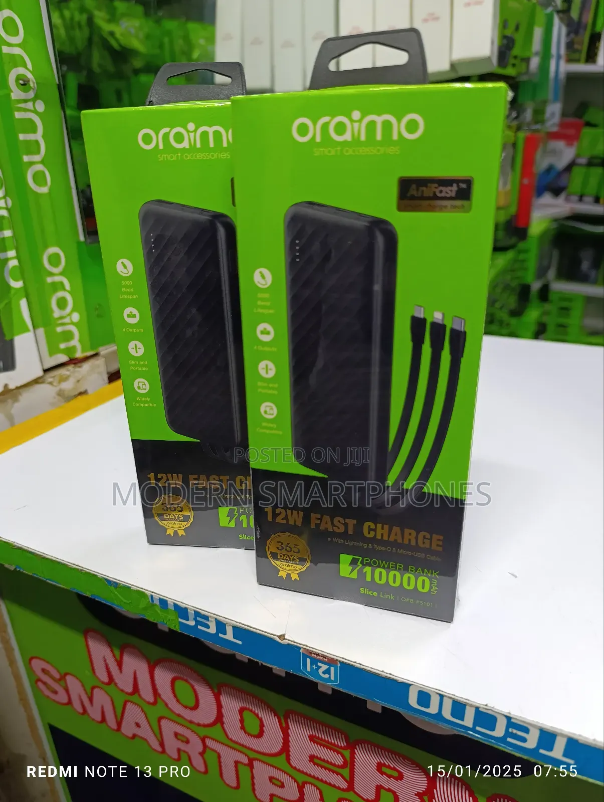 Oraimo Slice Link 10000mah 12W Power Bank
Powerbank