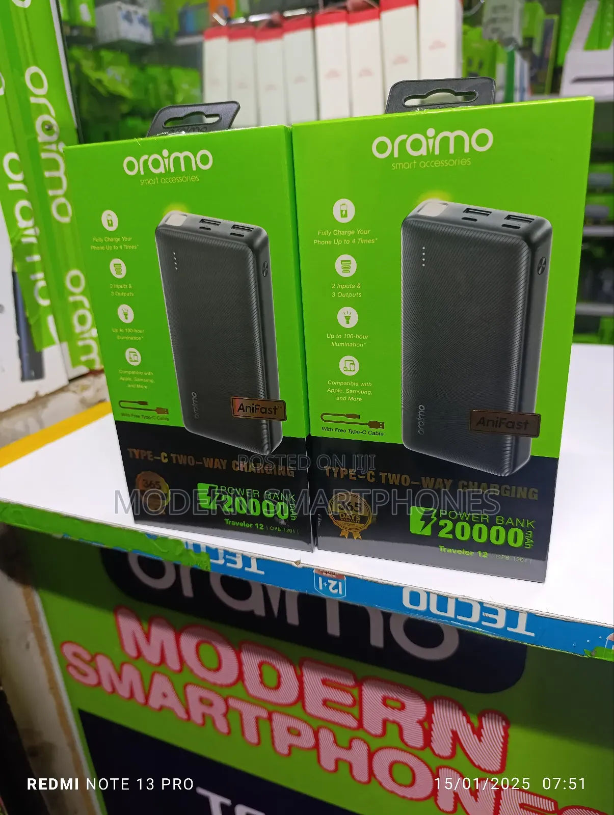 Oraimo Traveler 15 Flash 20000mah 15w Power Bank
Powerbank