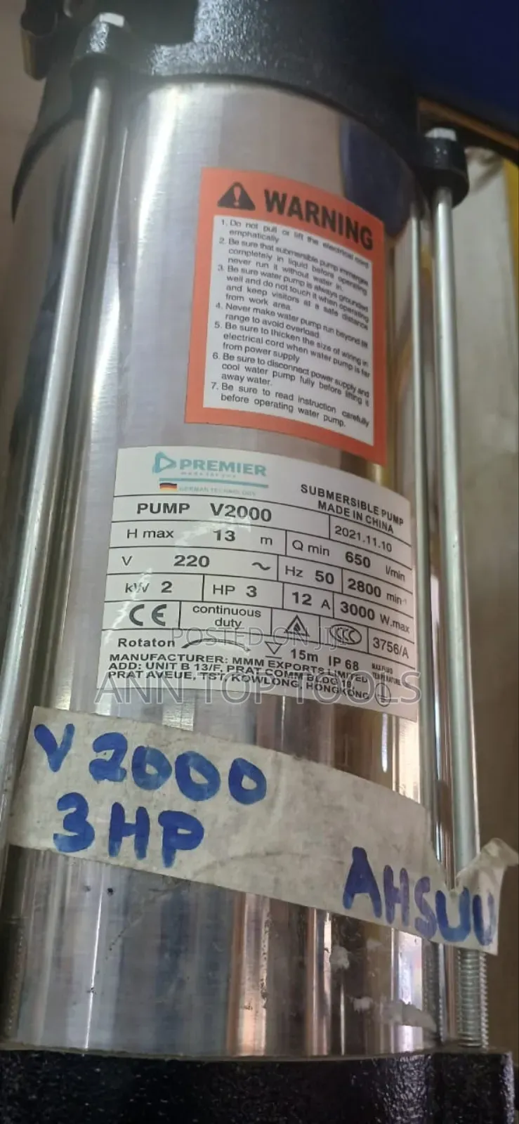 3 Hp 1.5 Inches Premier Sewage Pump