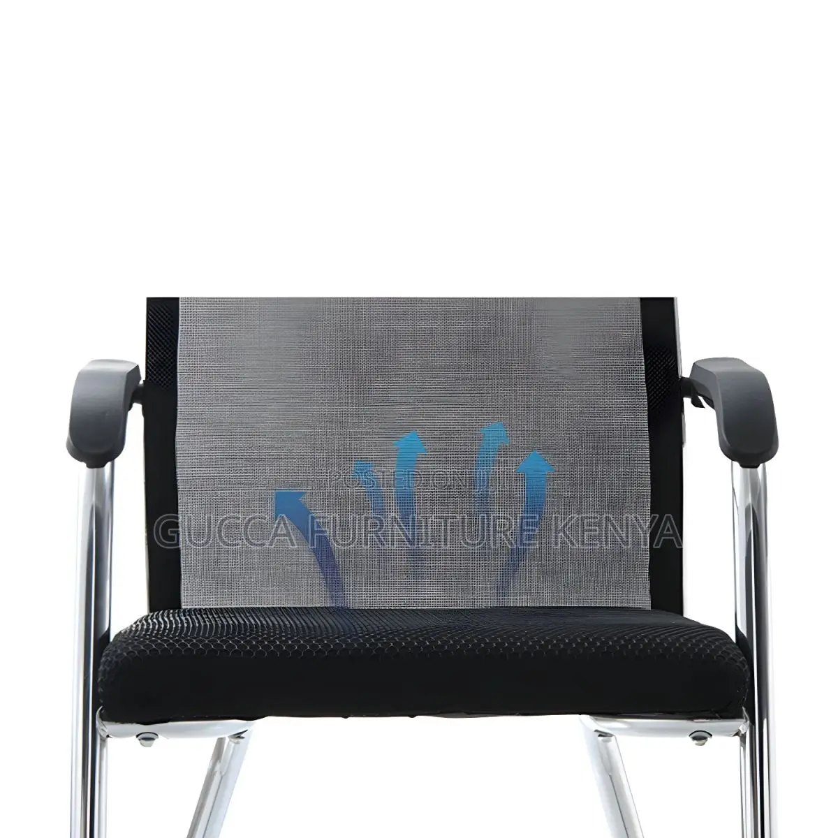 Office Chairs: Silver Metal Mesh Modern Conference Chair