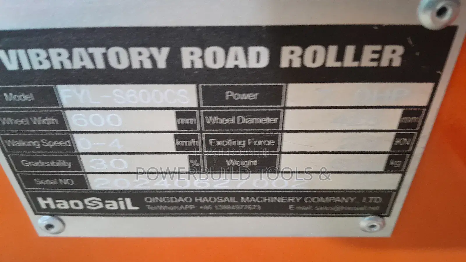 Haosail Doubledrum Pedestrian Roller With Water-Cooled