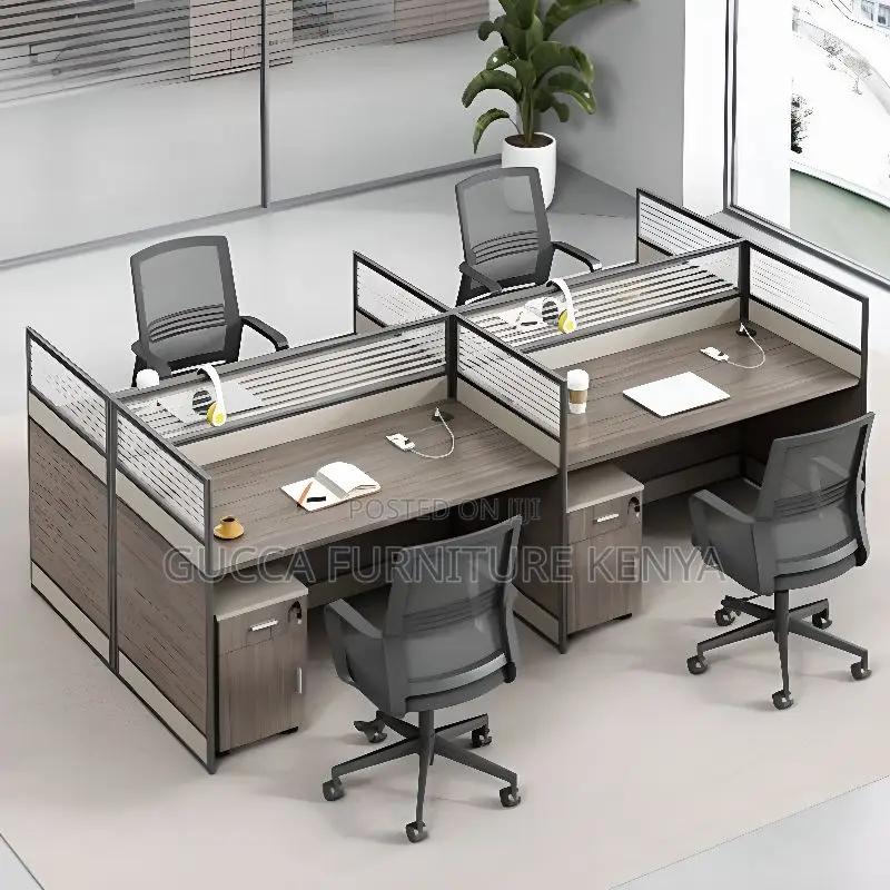 Workstations: Trendy Rectangle 4-Seater Modular Workstation