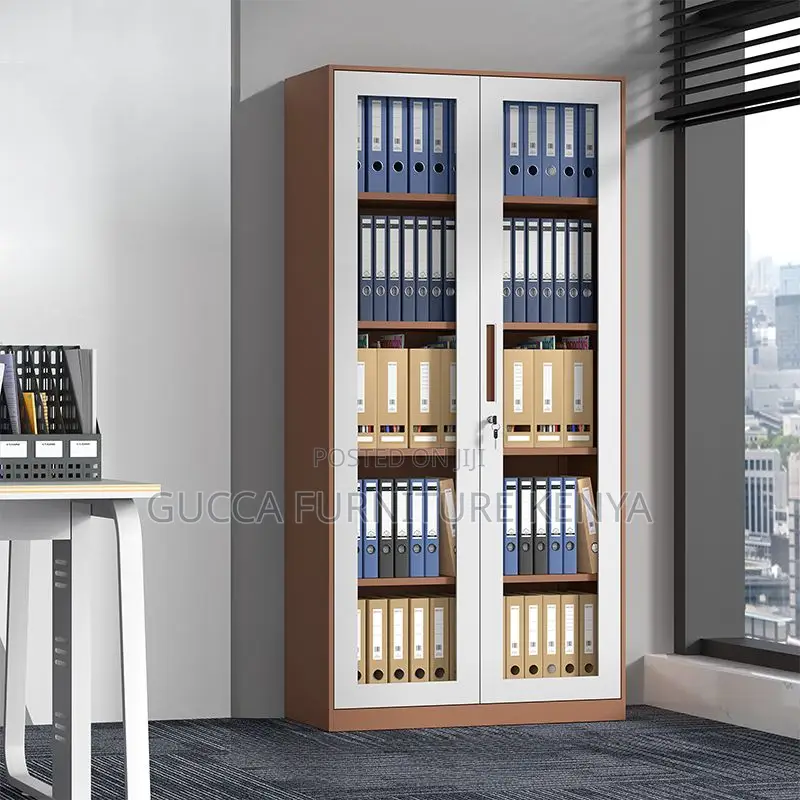 Cabinets: 2-Class Door Casual Steel Fill Storage Cabinet