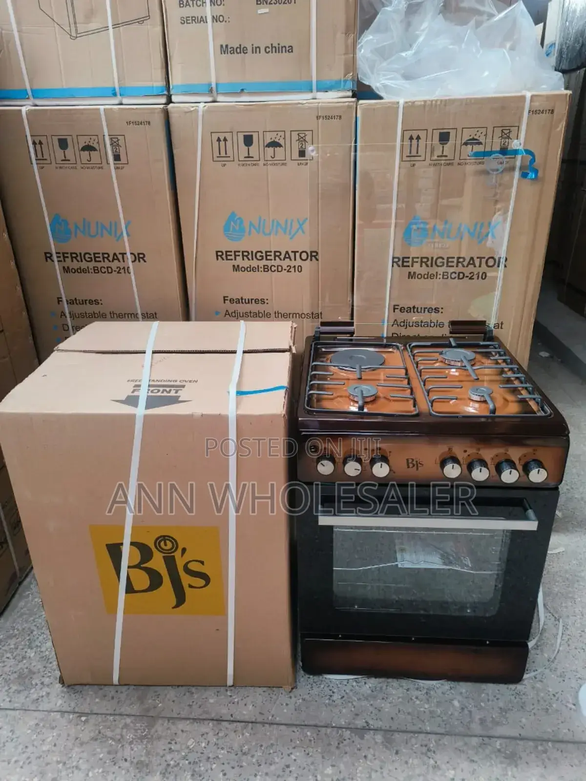 BJS 60 by 60 Brown Standing Cooker