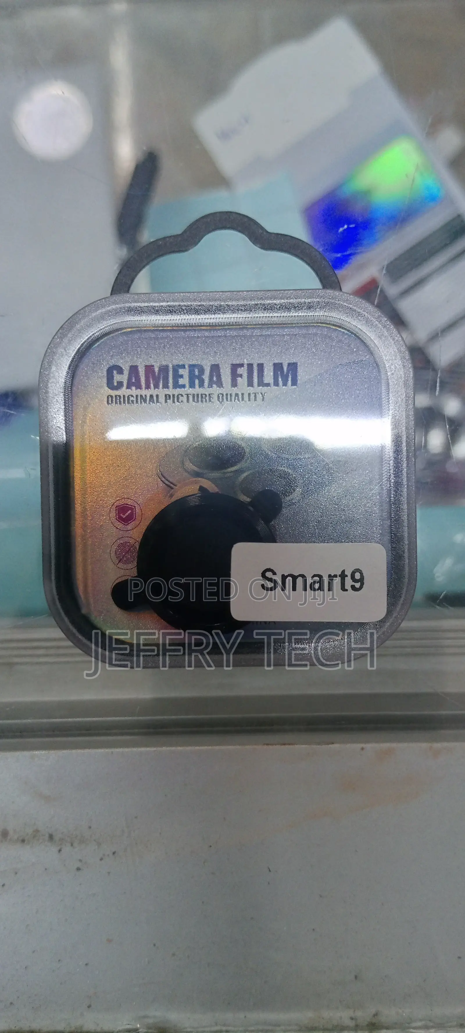 Infinix SMART 9 Camera Lens Protectors Metal Ring Case-Black