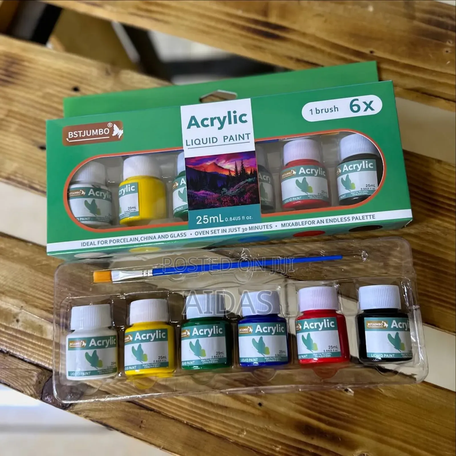 6 PCS 25ml Acrylic Paints