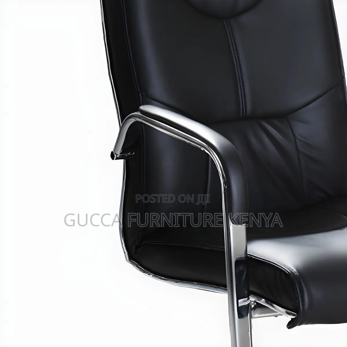 Office Chairs: Chrome Base Leather Executive Staff Chair